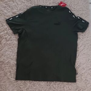 Puma Green Short Sleeve Tee with Stylish Detailing Size L NWT